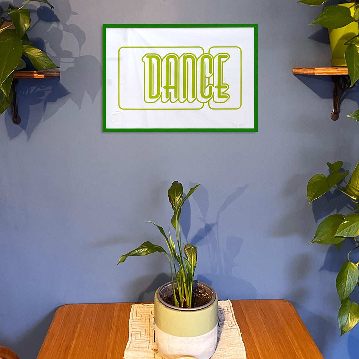 typography print, graphic print, music print, dance print