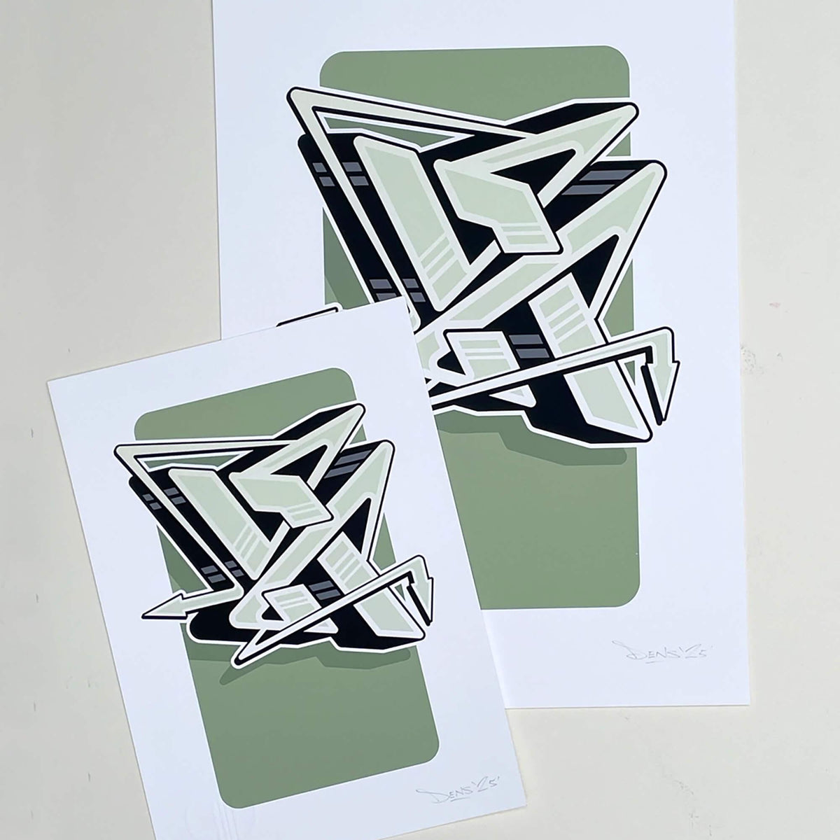 graffiti print, calligraphy print