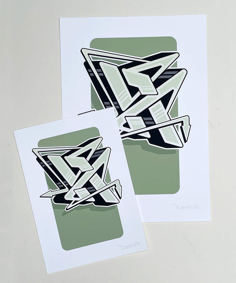 graffiti print, calligraphy print