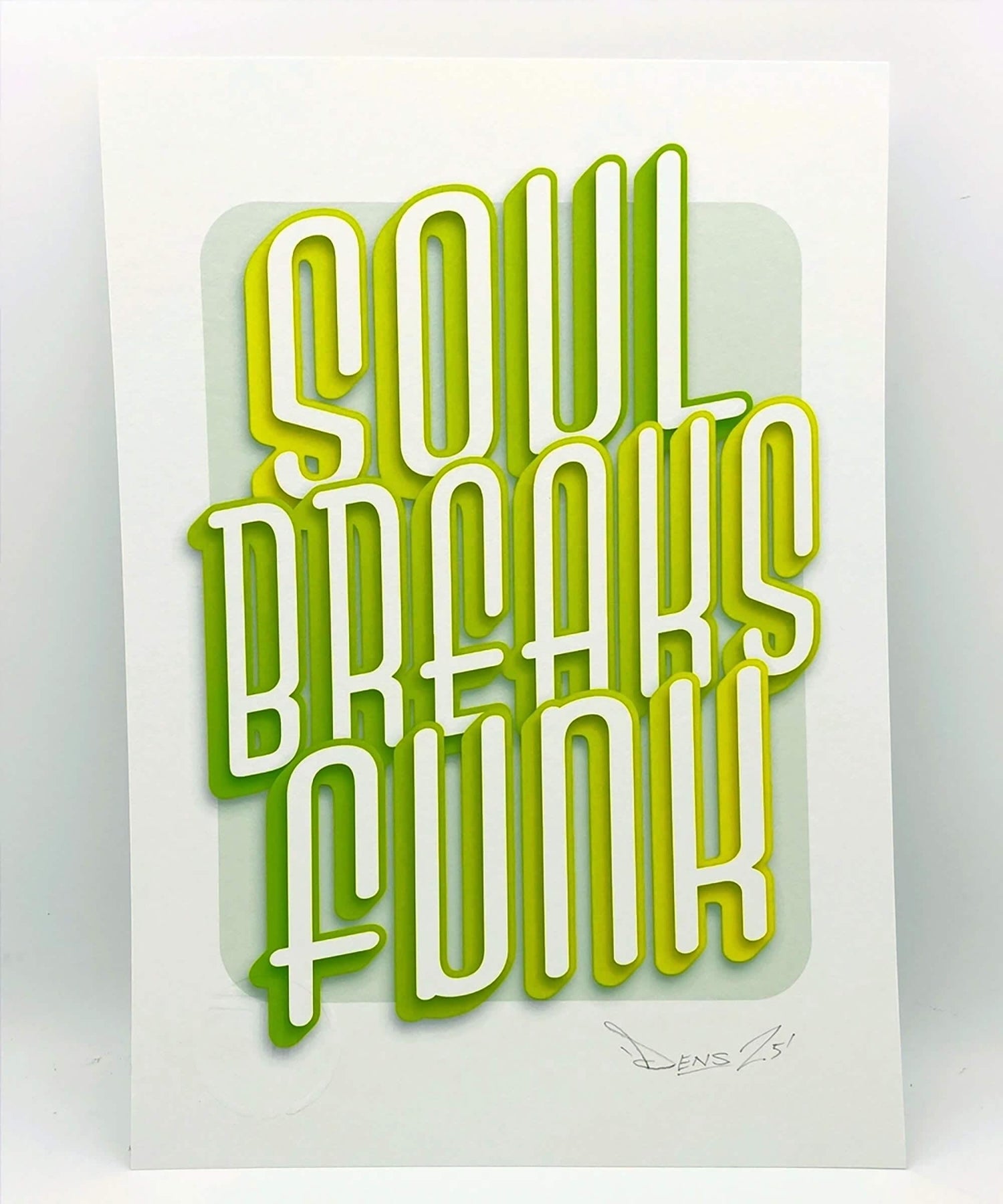 typography print, graphic print, music print