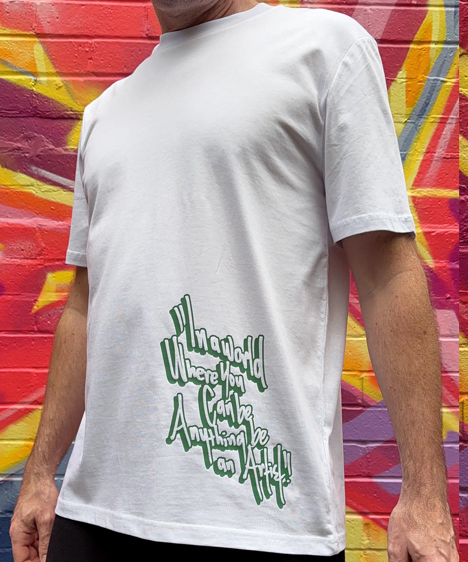 artist t-shirt, typography tee