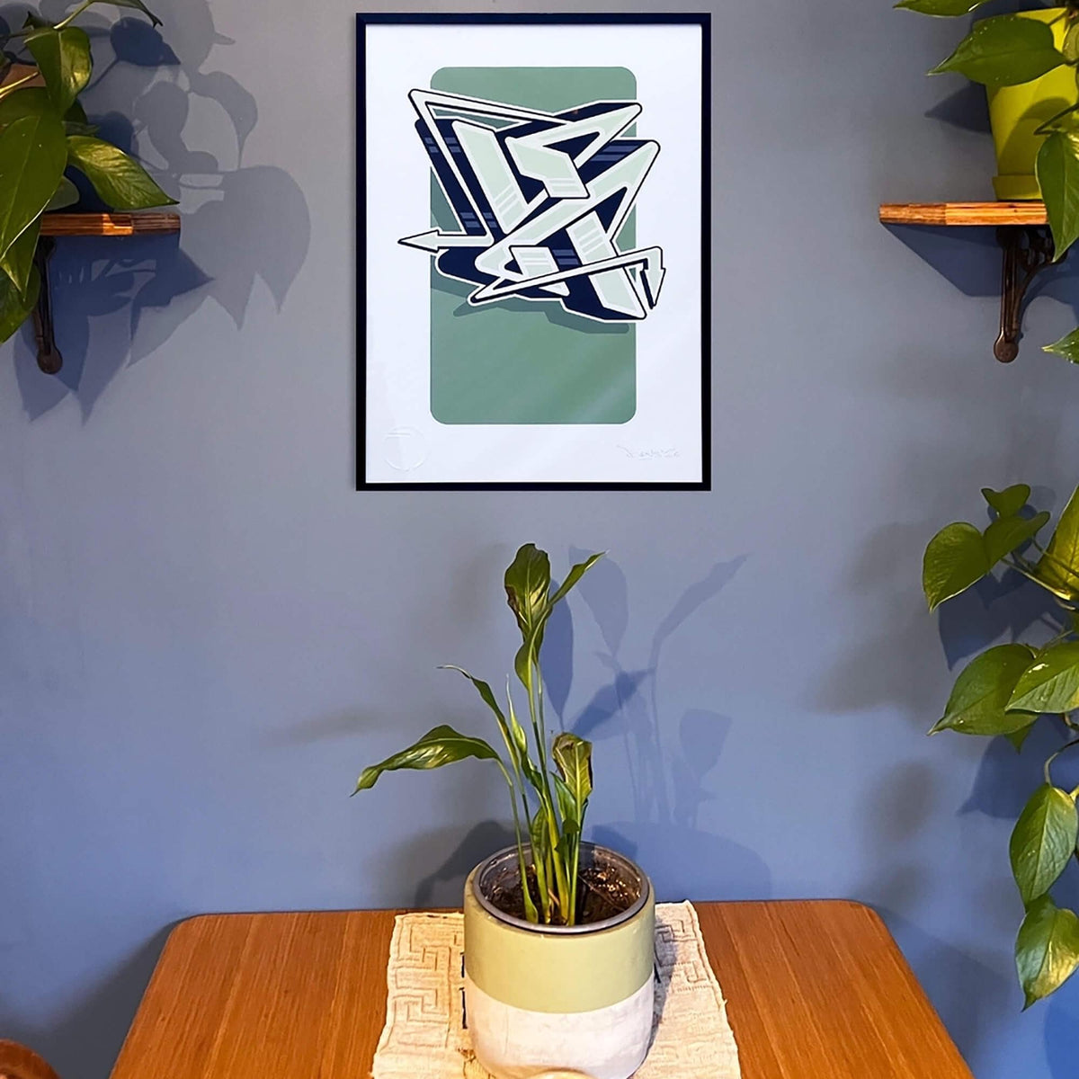 graffiti print, calligraphy print