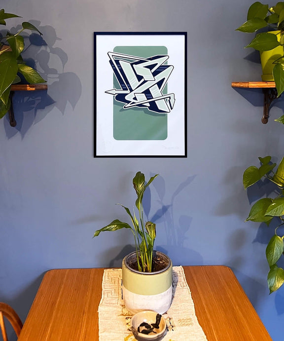 graffiti print, calligraphy print