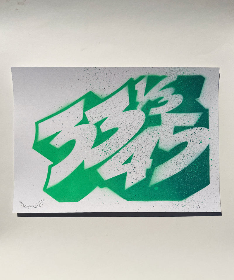 33 1/3 - 45 - Limited Editions - Spray paint on paper - A3 Size