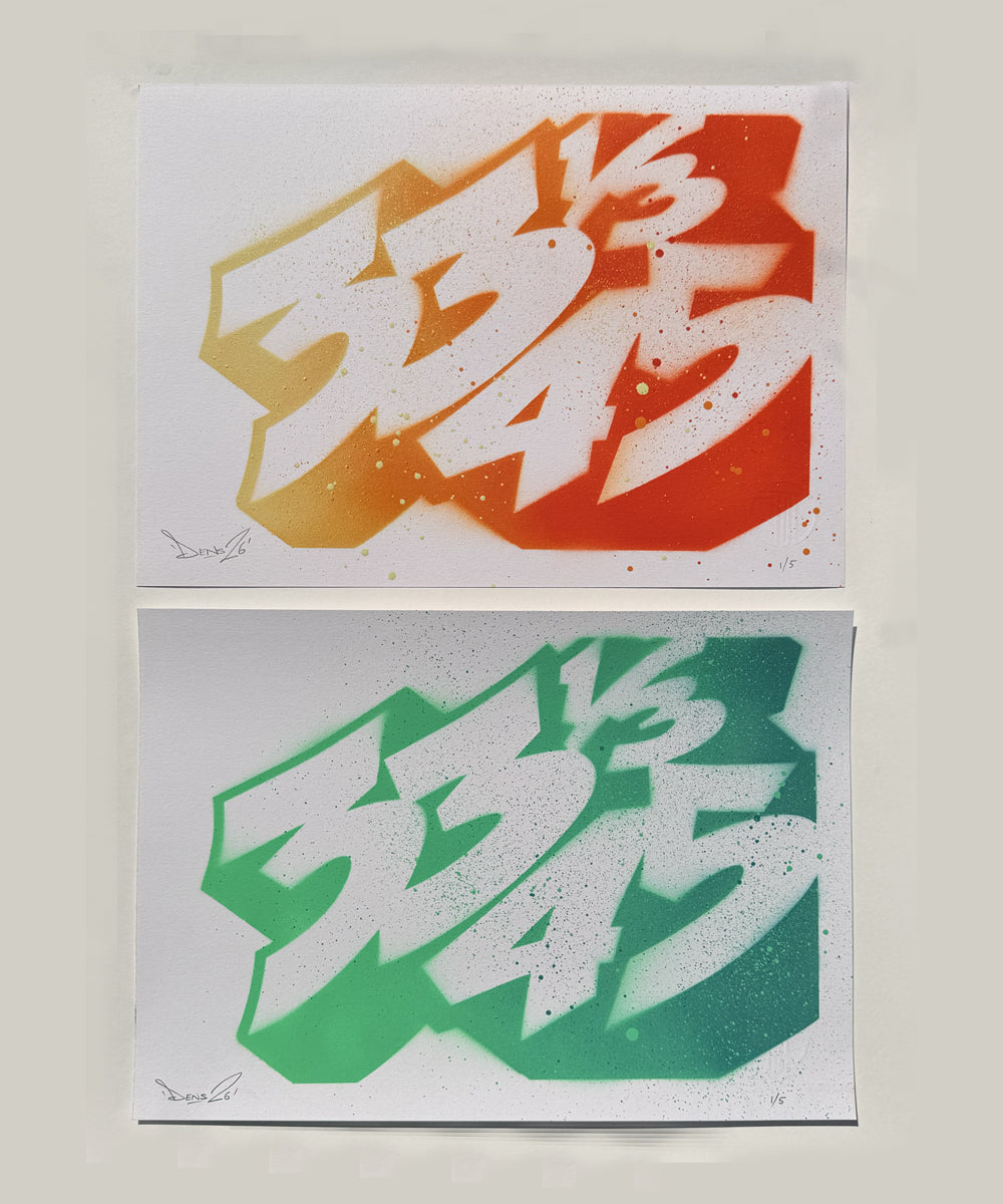 33 1/3 - 45 - Limited Editions - Spray paint on paper - A3 Size