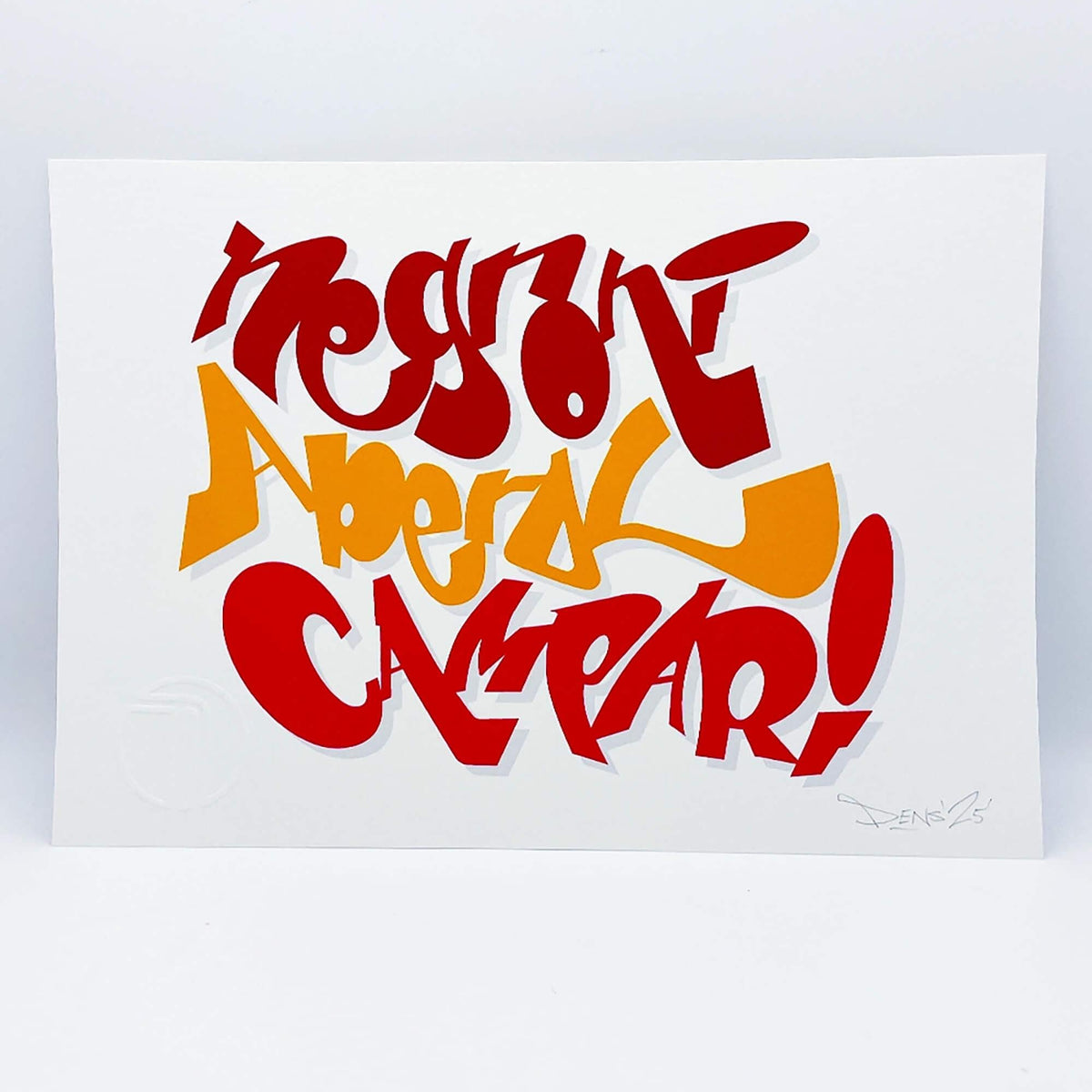 typography print, graphic print,  aperitivo print, negroni print