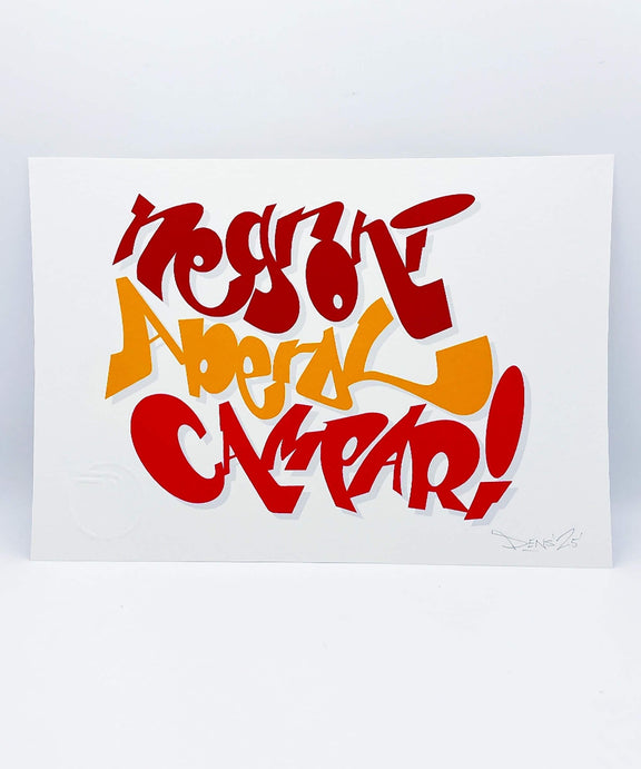 typography print, graphic print,  aperitivo print, negroni print
