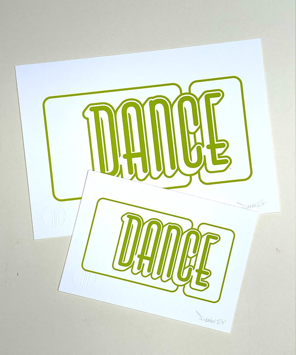 typography print, graphic print, music print, dance print
