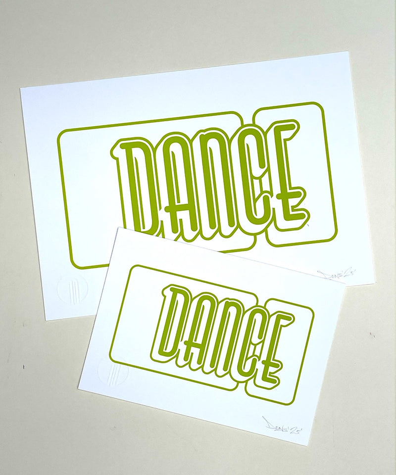 typography print, graphic print, music print, dance print