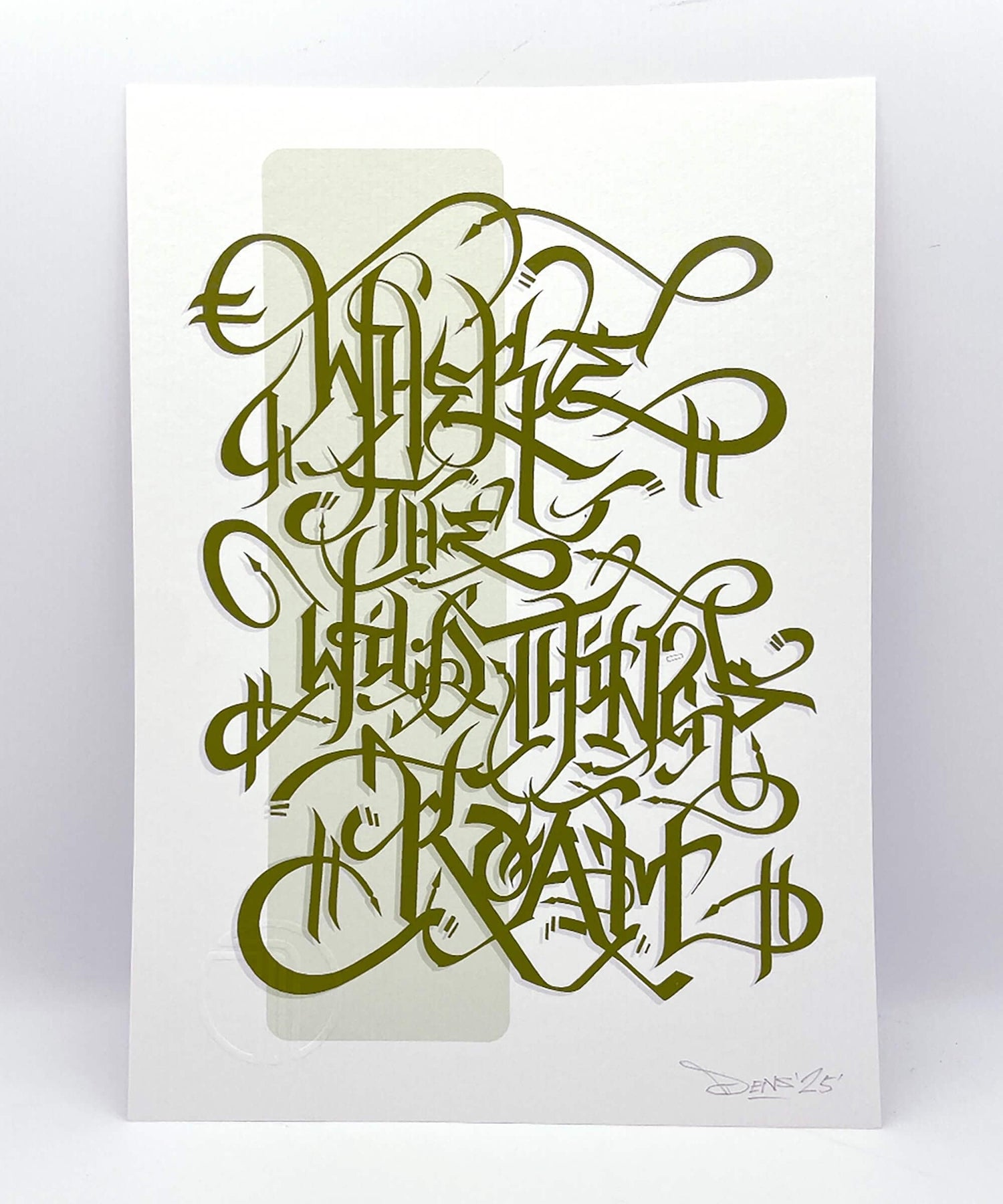 graffiti print, calligraphy print