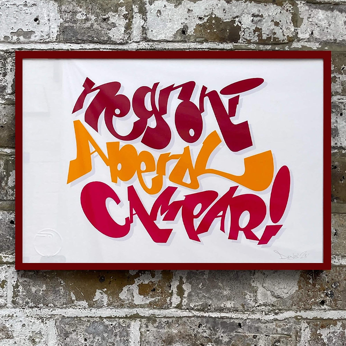 typography print, graphic print,  aperitivo print, negroni print