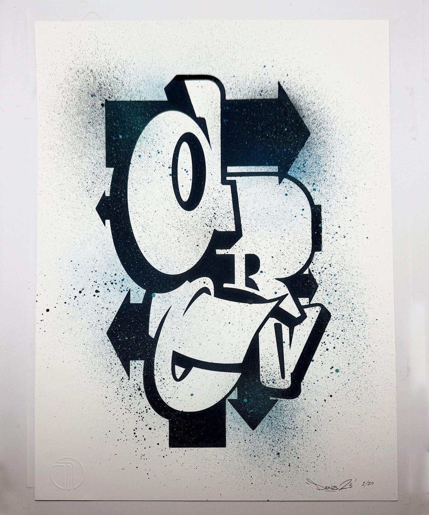 graffiti screen print, typography, handmade art