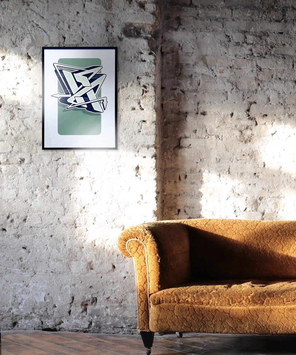 graffiti print, calligraphy print