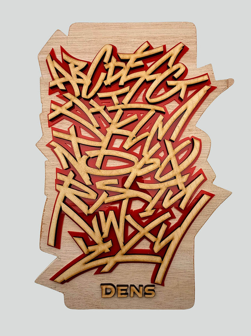Graffiti Alphabet - Ply and Acrylic