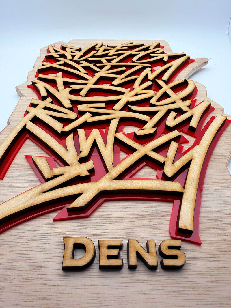 Graffiti Alphabet - Ply and Acrylic