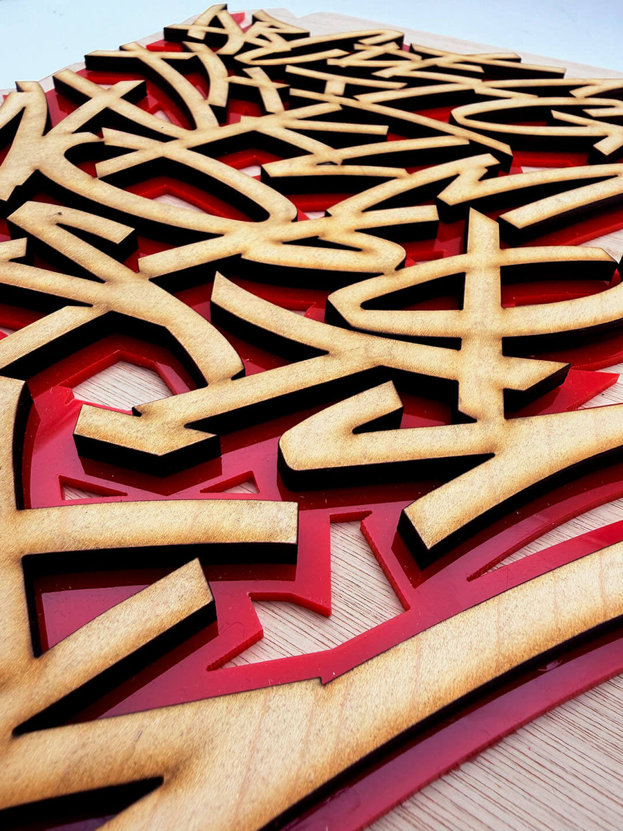 Graffiti Alphabet - Ply and Acrylic