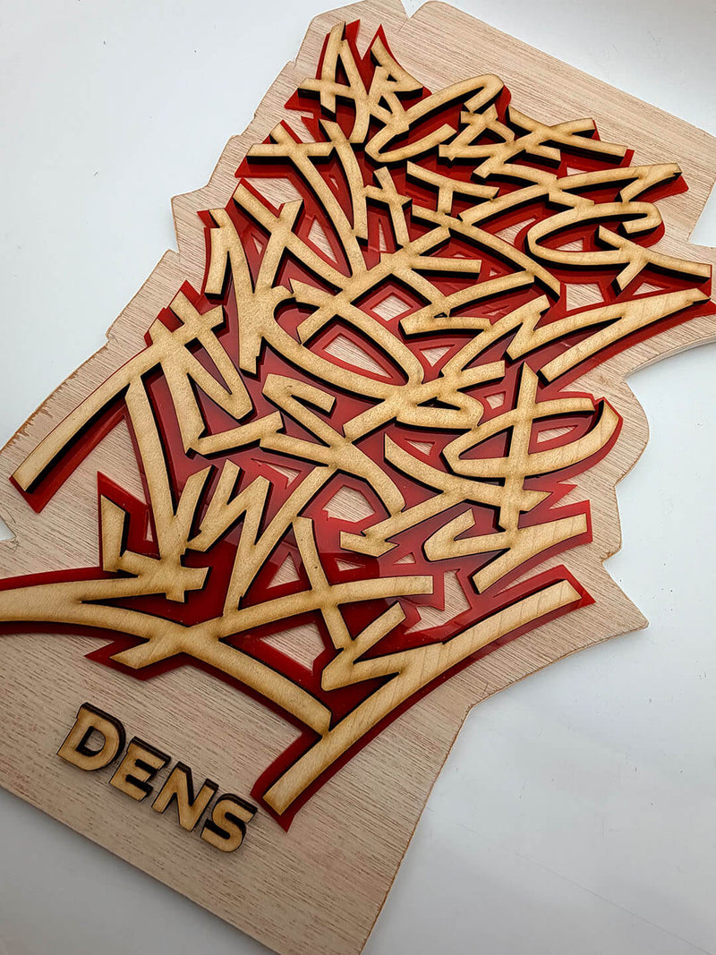 Graffiti Alphabet - Ply and Acrylic