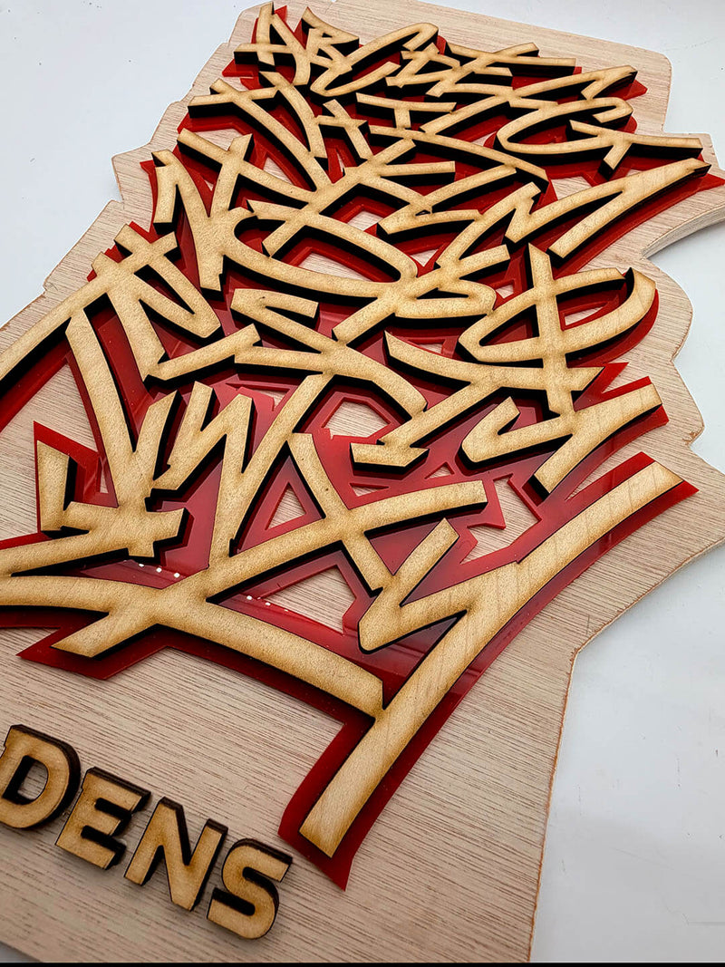 Graffiti Alphabet - Ply and Acrylic