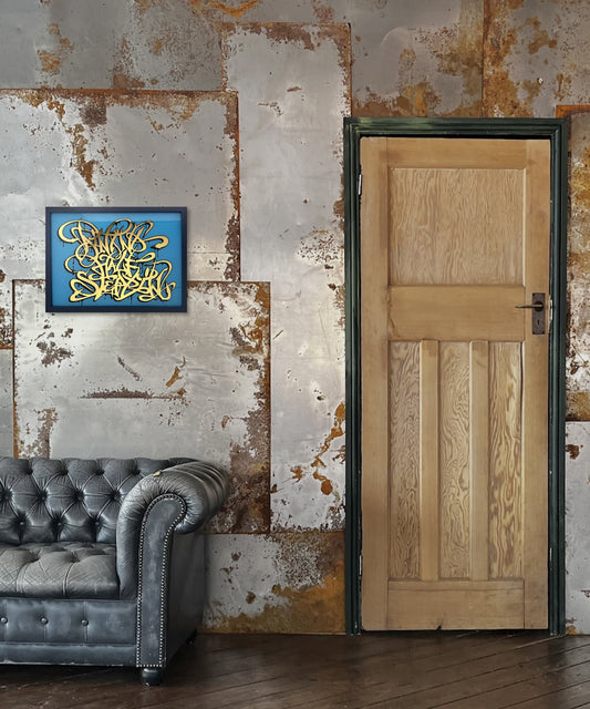 Aint no half steppin  Gold Leaf Glass