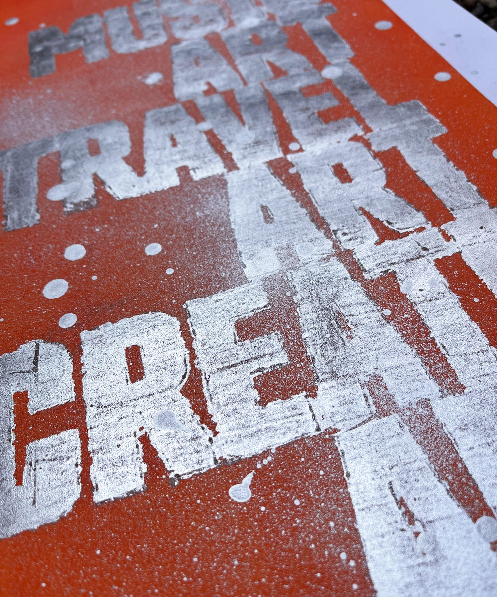 Art Music Travel Create painting silver leaf