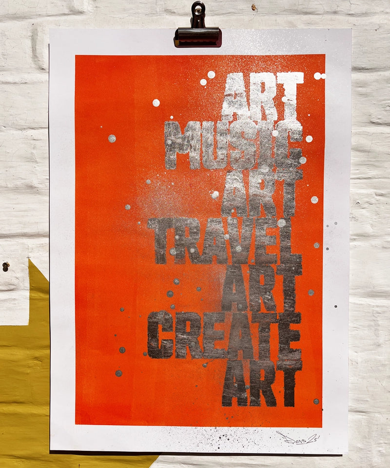 Art Music Travel Create painting silver leaf