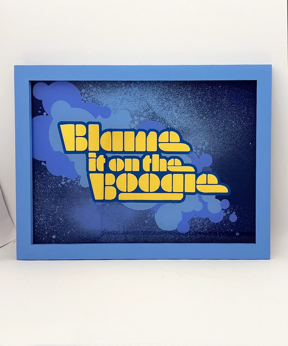 Blame it on the boogie Gold  Leaf Glass