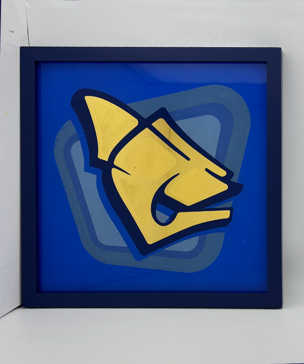 C Graffiti Gold  Leaf Glass