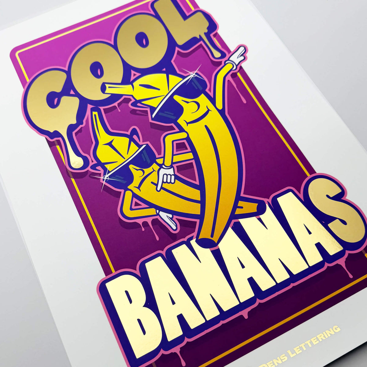 Graphic print, gold foil print, typography print,