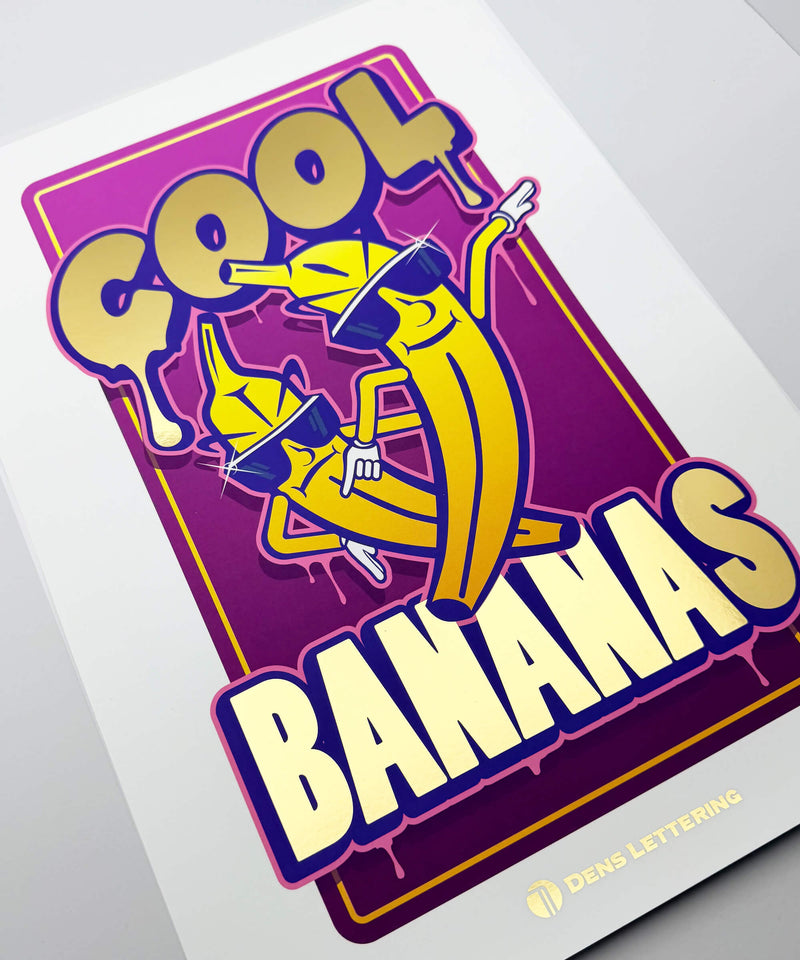 Graphic print, gold foil print, typography print,