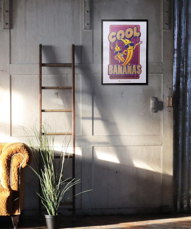 Graphic print, gold foil print, typography print,