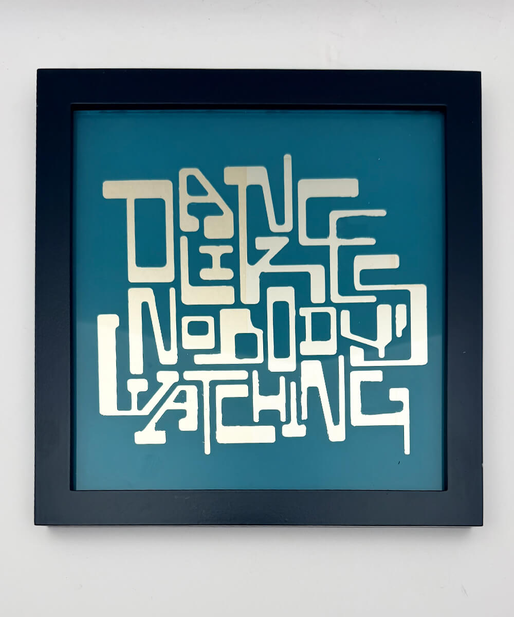 Dance Like Nobody's Watching v2 - Gold Leaf Glass Artwork (Framed)