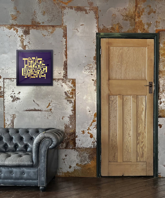 Dance Like Nobody's Watching graffiti Gold  Leaf Glass