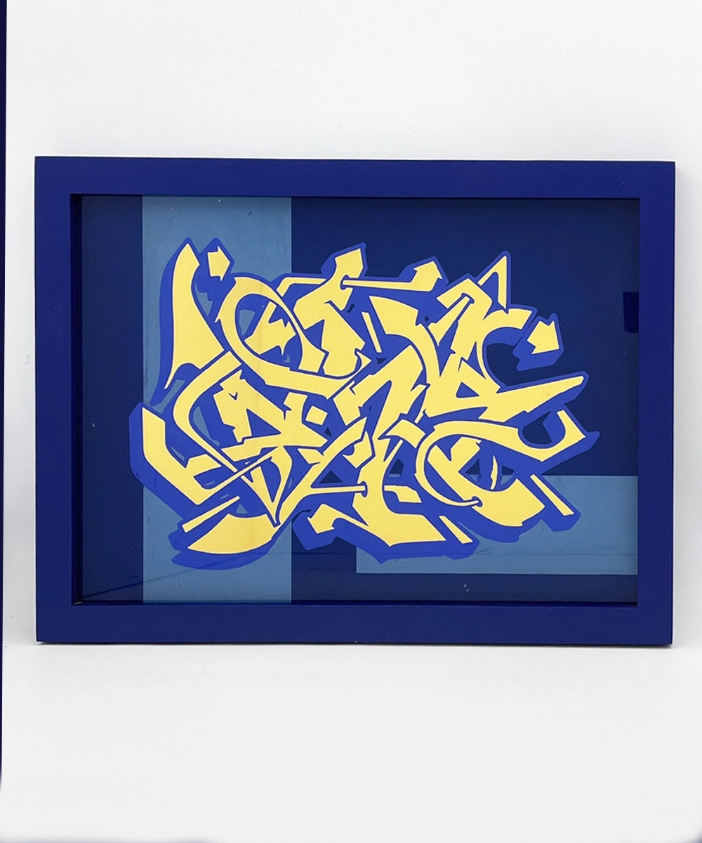 graffiti Gold  Leaf Glass