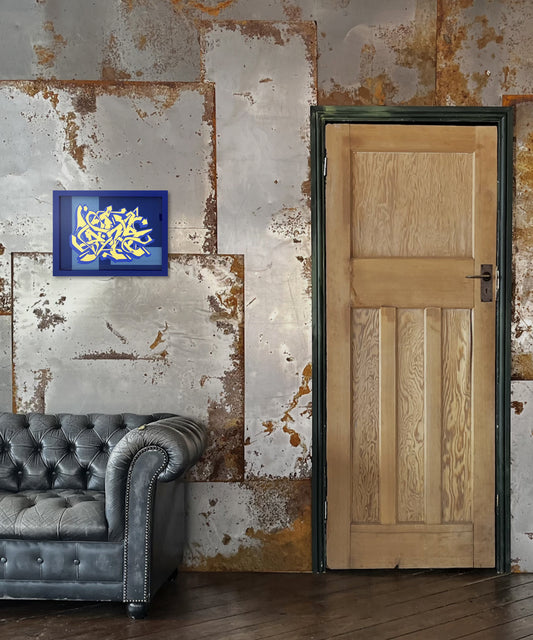 graffiti Gold  Leaf Glass