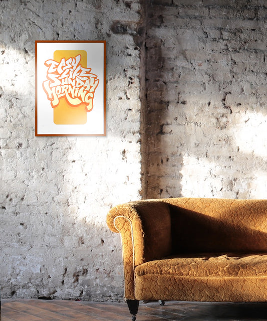 typography print, graphic print, music print