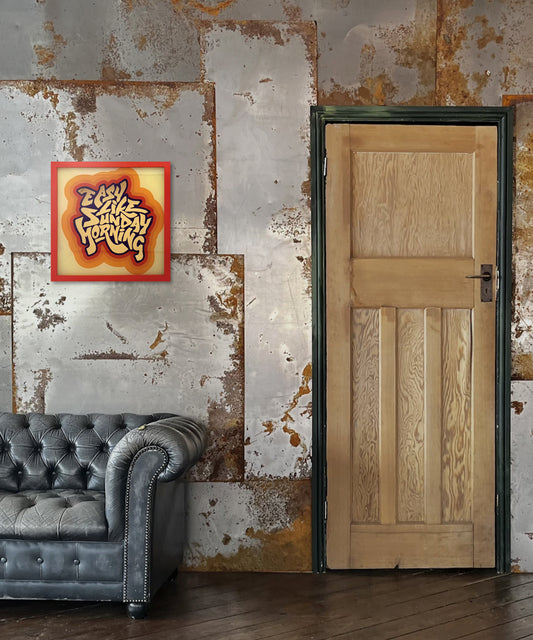 easy like Sunday Morning gold Leaf Glass