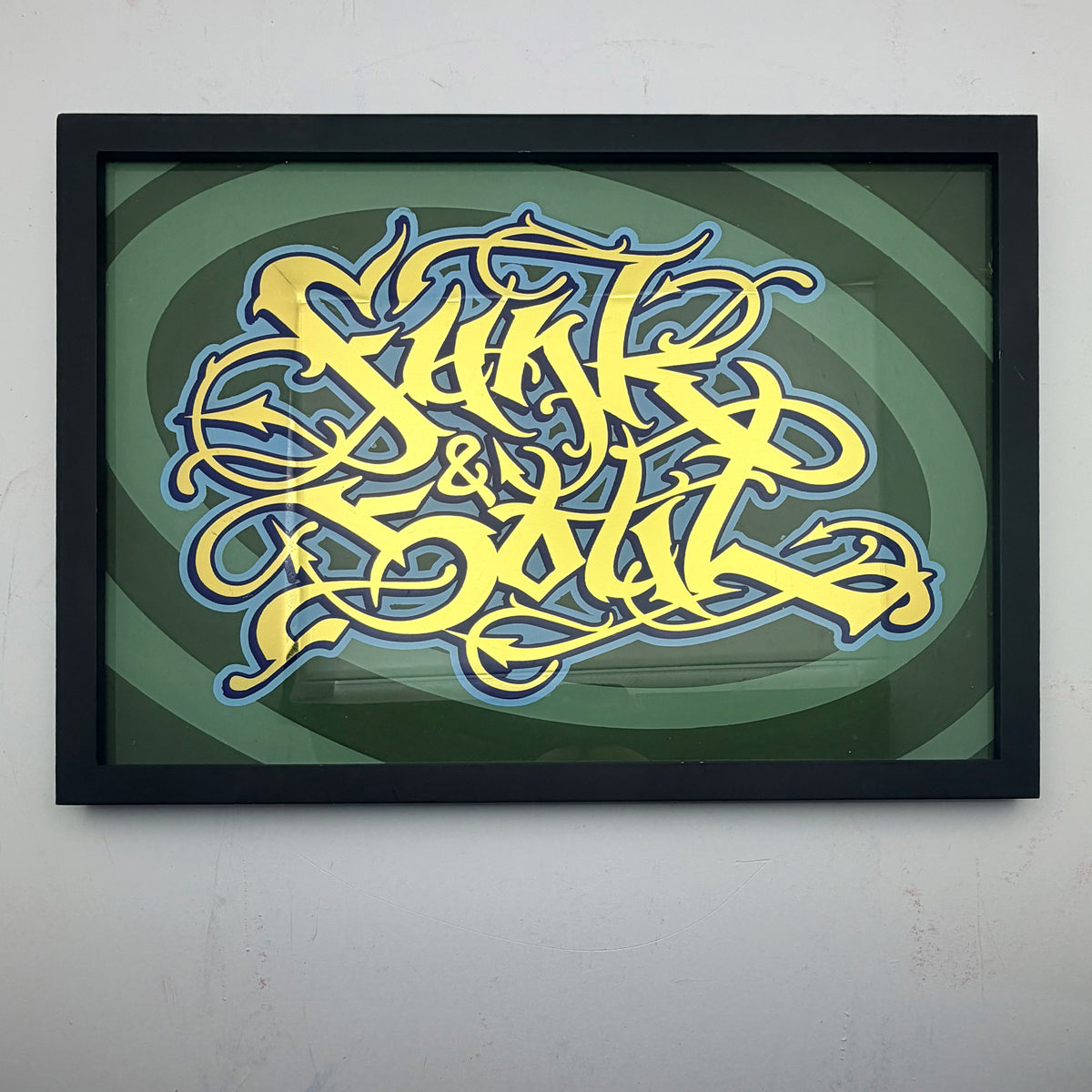 Funk and Soul - Gold Leaf Glass Artwork (Framed)