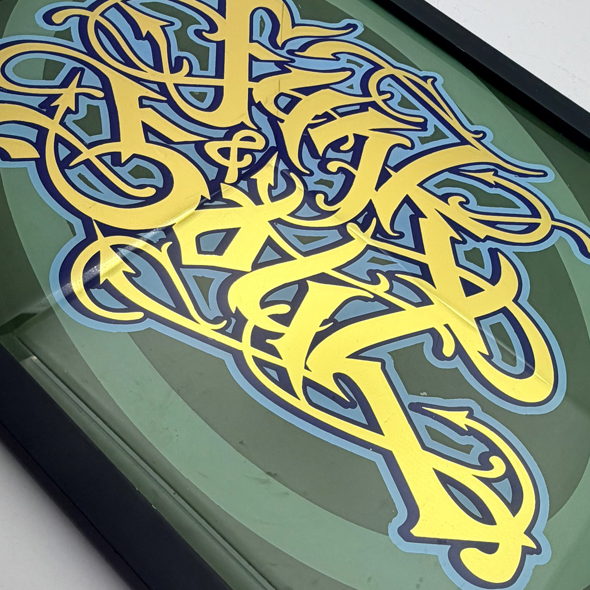 Funk and Soul - Gold Leaf Glass Artwork (Framed)