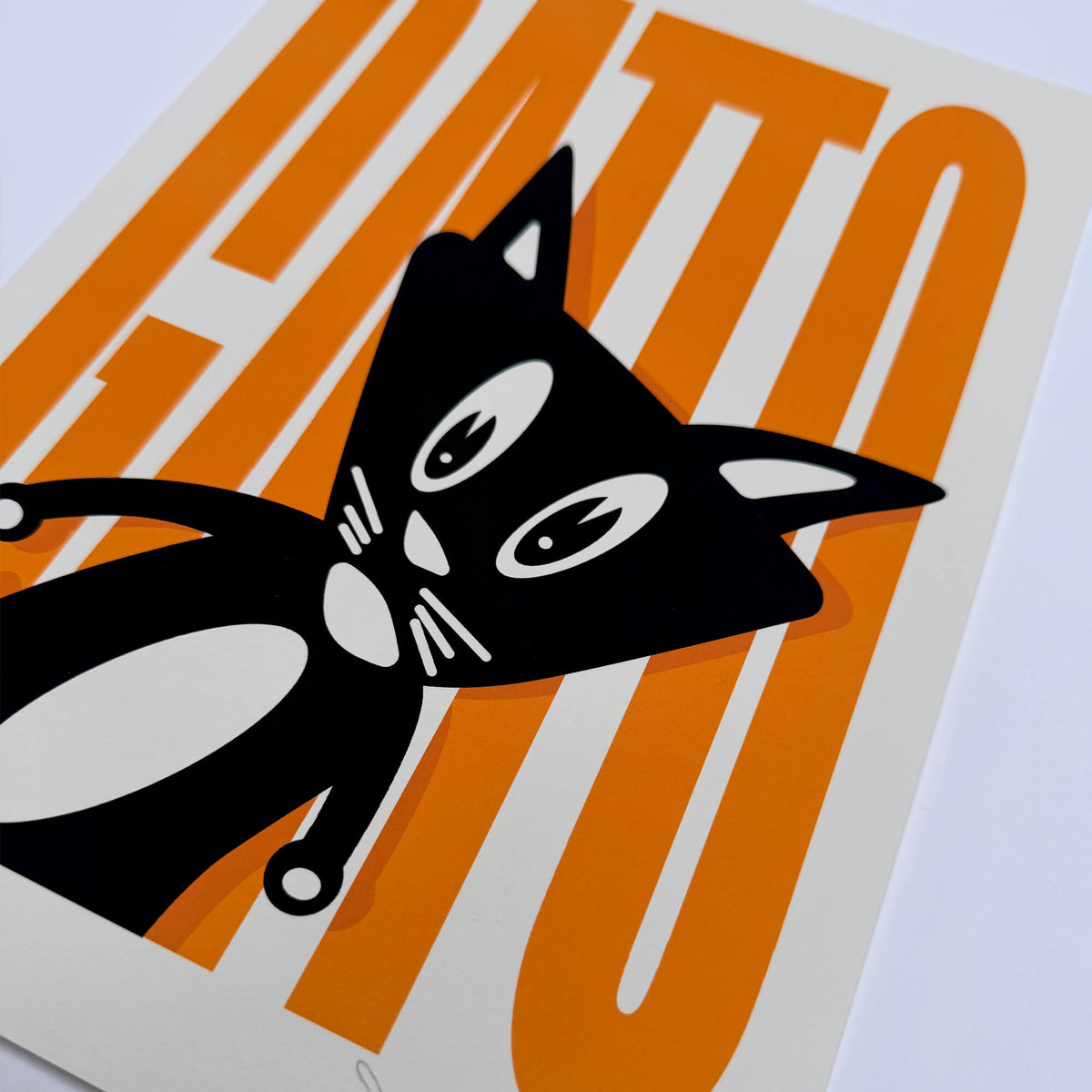 Gatto (Cat) - Signed Fine Art Print on Museum Heritage Paper