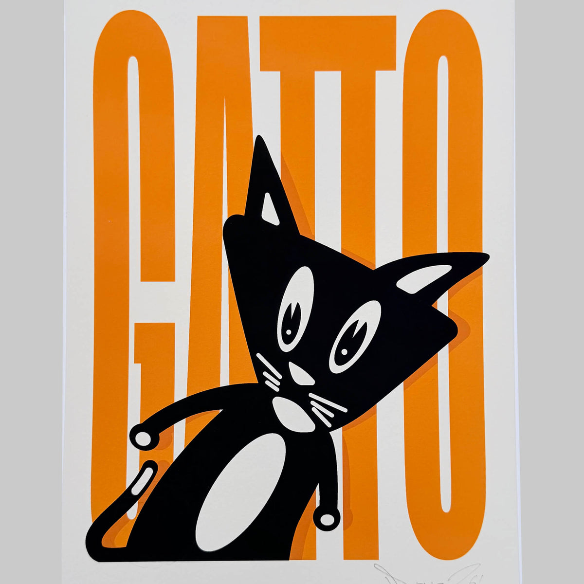 Gatto (Cat) - Signed Fine Art Print on Museum Heritage Paper