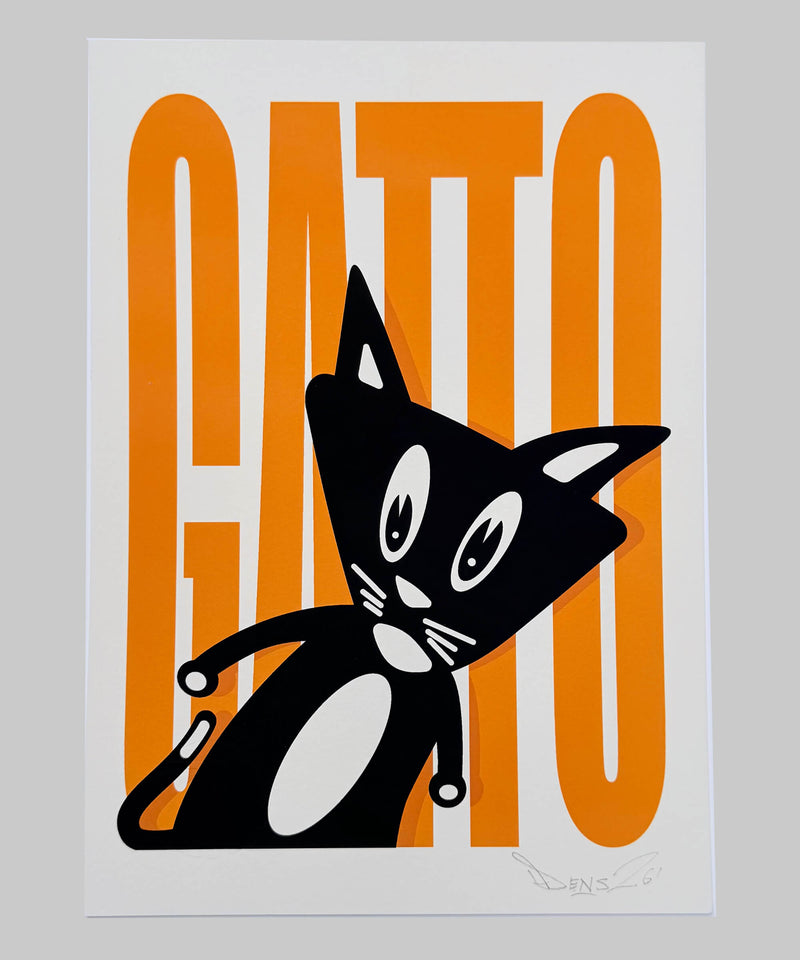 Gatto (Cat) - Signed Fine Art Print on Museum Heritage Paper