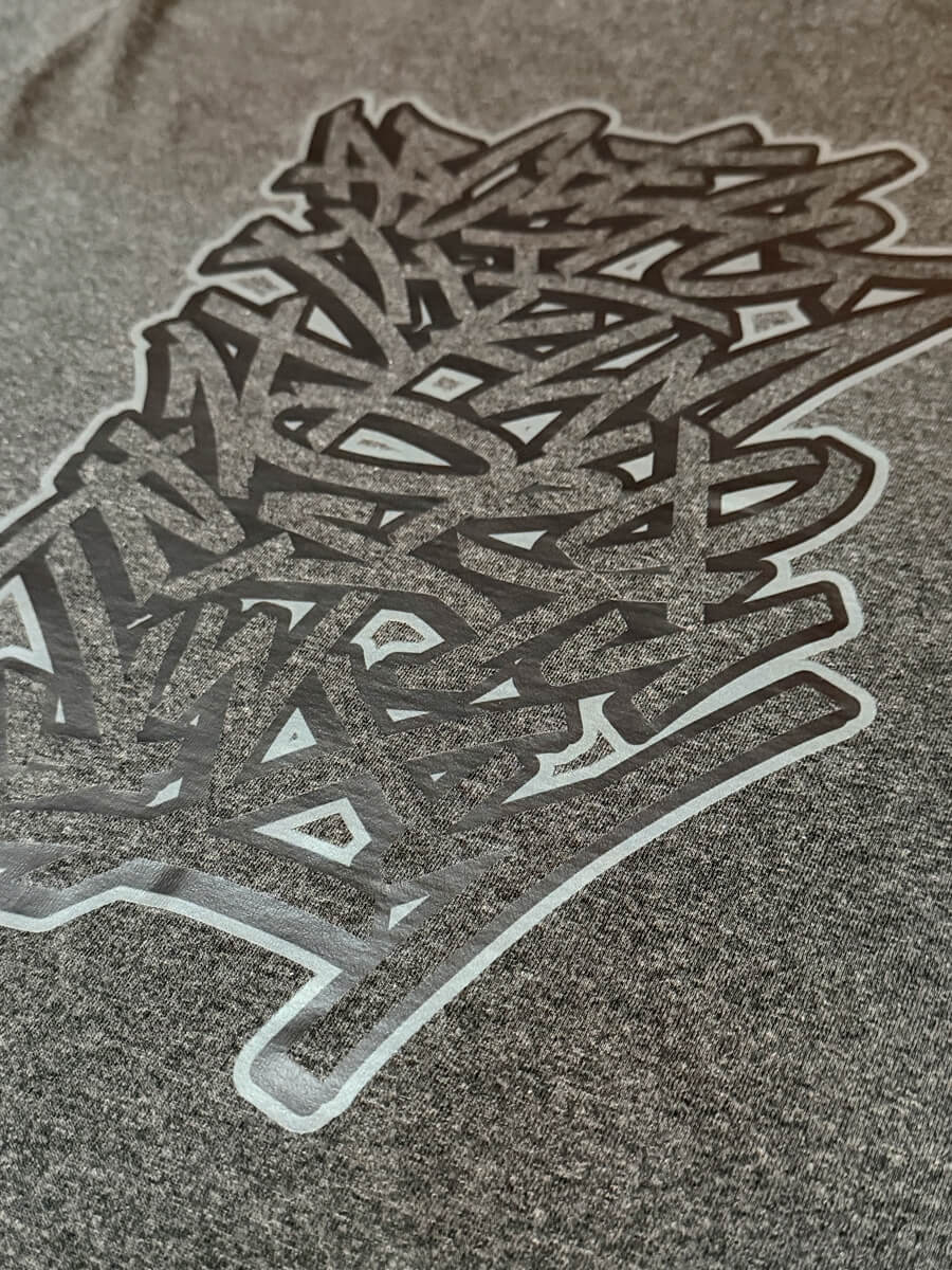 Graffiti Alphabet Dark Heather Grey T-shirt