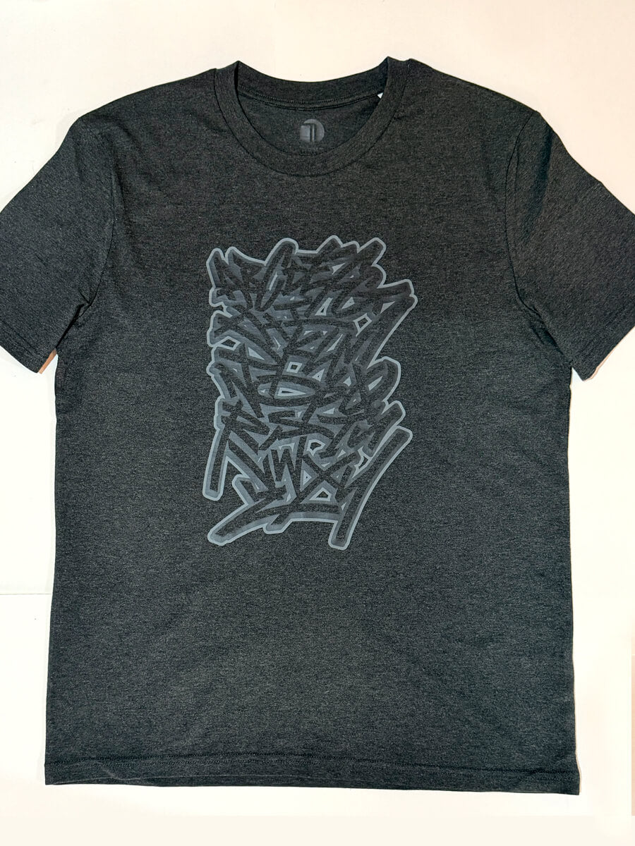 Graffiti Alphabet Dark Heather Grey T-shirt