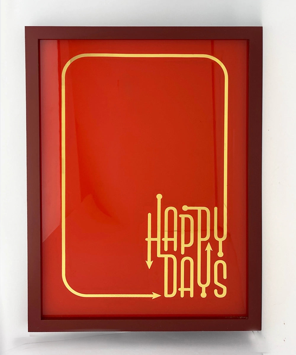 Happy Days gold Leaf Glass