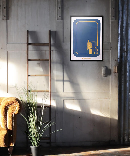 Graphic print, gold foil print, typography print