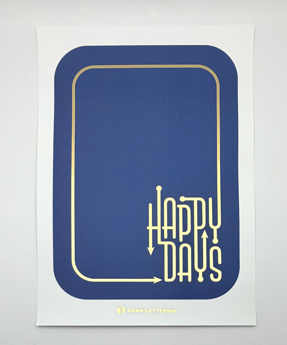 Graphic print, gold foil print, typography print