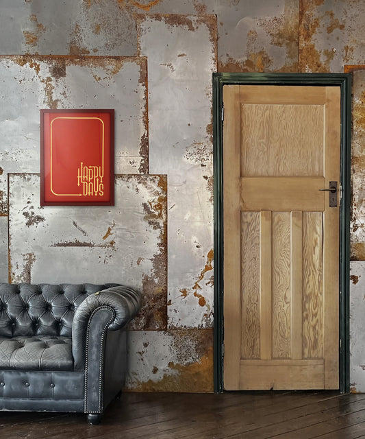 Happy Days gold Leaf Glass