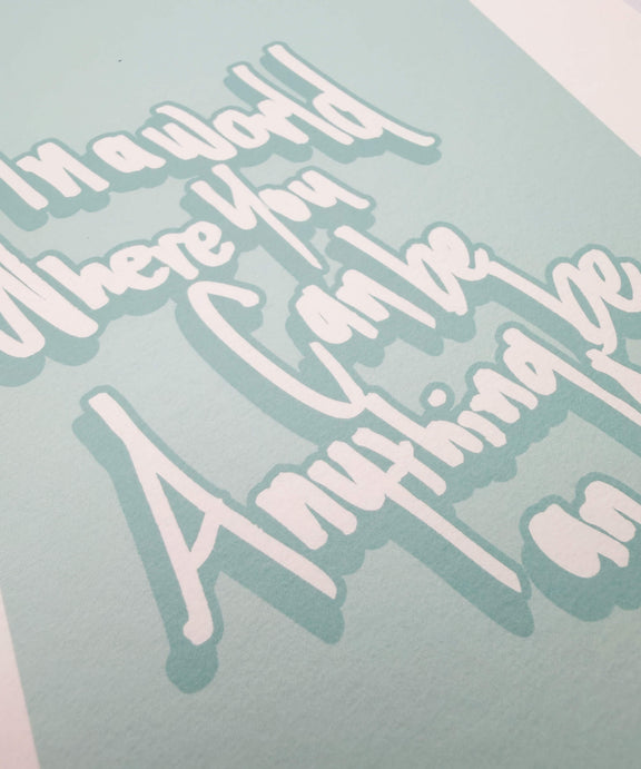 typography print, graphic print