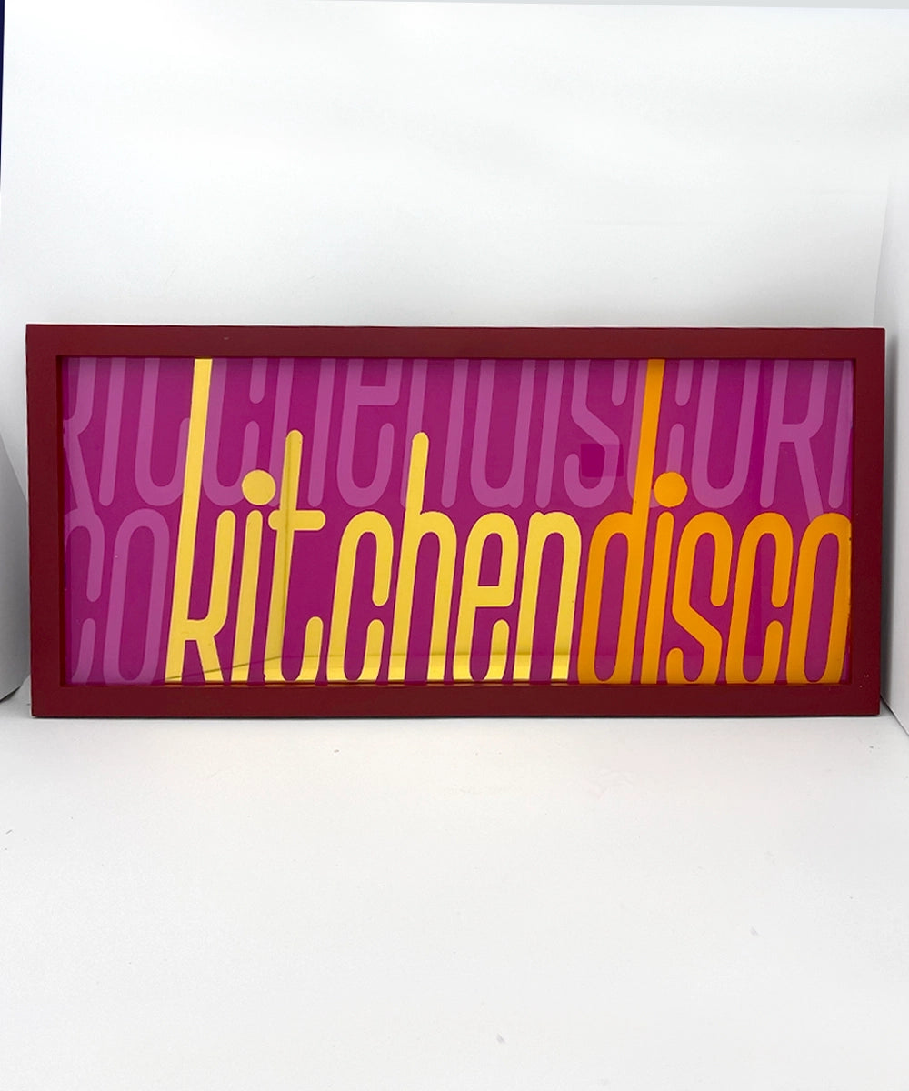 Kitchen Disco gold Leaf Glass