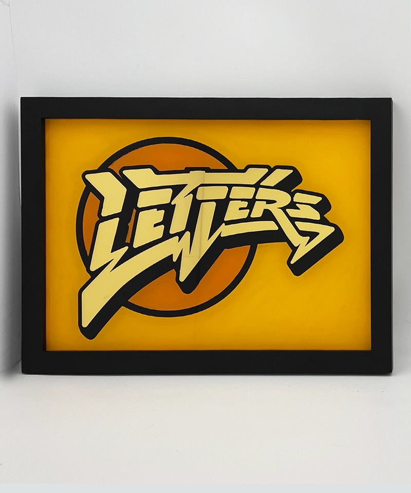 Letters gold Leaf Glass